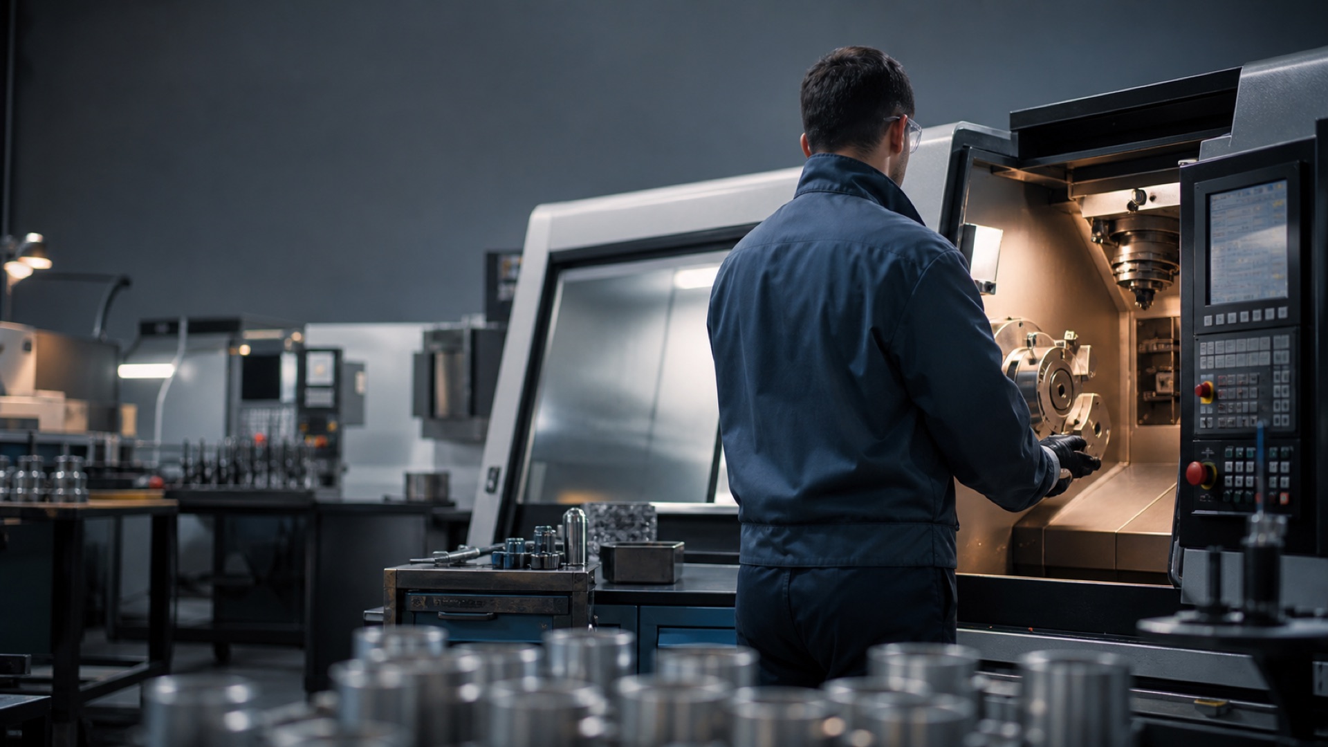 CNC tezgâhında çalışan teknik personel